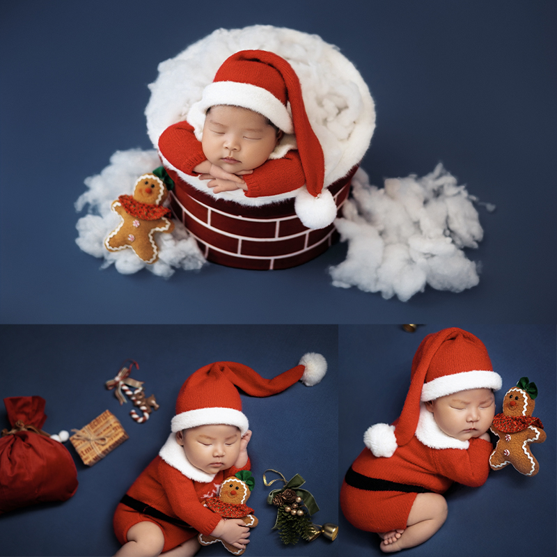 Romper Onesie Baby - Santa Claus Newborn Photo Clothing Baby