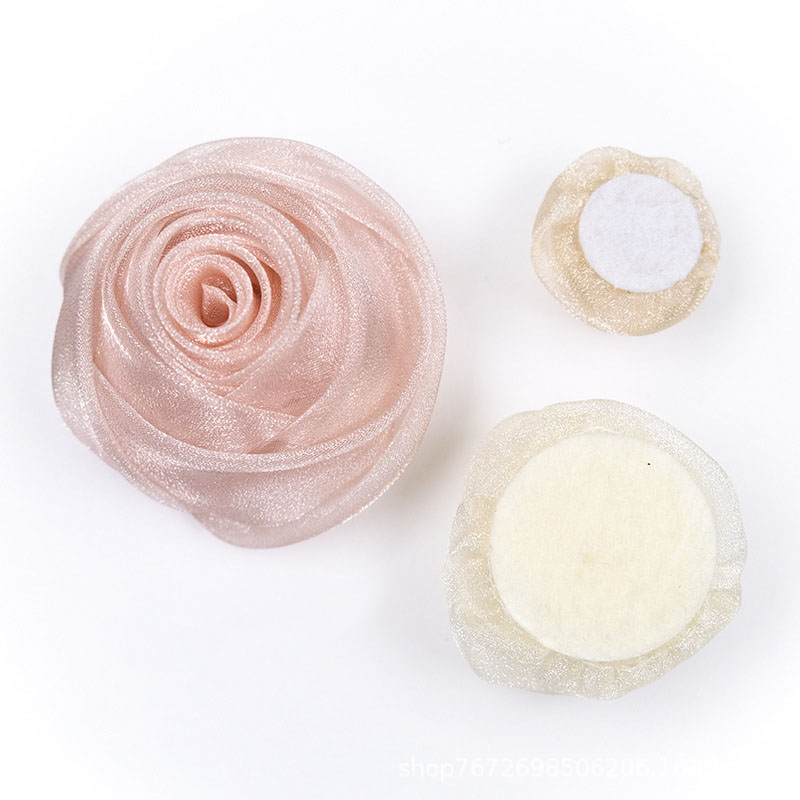 3-4.5cm Organza Snow Rose Head - огляд і ціна Baby Clothing Designer