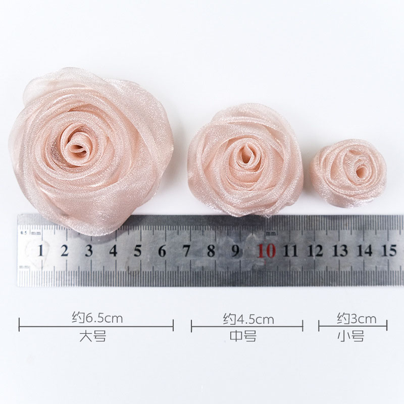 3-4.5cm Organza Snow Rose Head - огляд і ціна Baby Clothing Designer